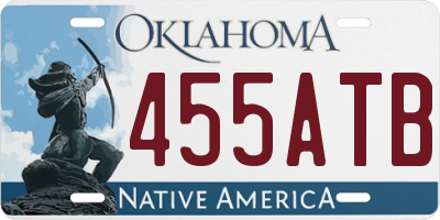 OK license plate 455ATB