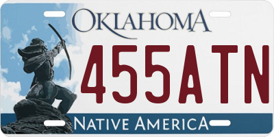 OK license plate 455ATN
