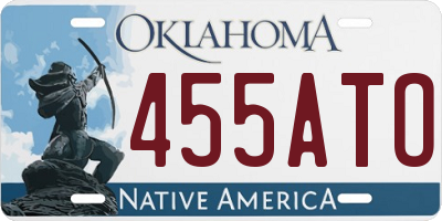 OK license plate 455ATO