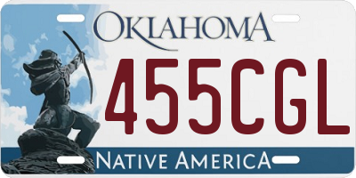OK license plate 455CGL