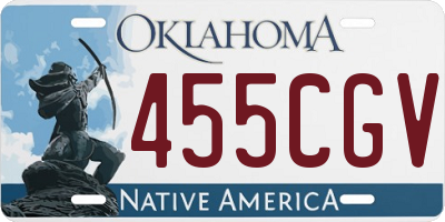 OK license plate 455CGV