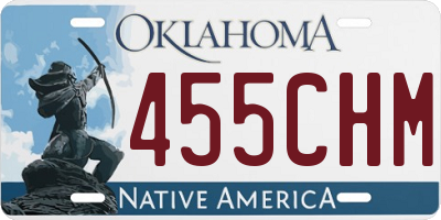 OK license plate 455CHM