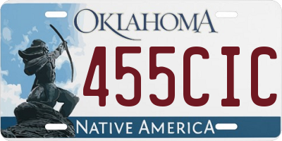 OK license plate 455CIC