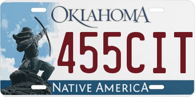 OK license plate 455CIT