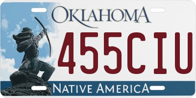 OK license plate 455CIU