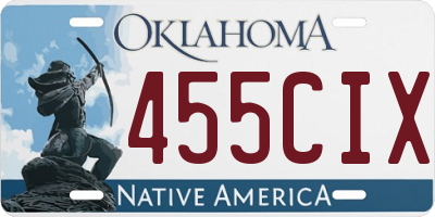 OK license plate 455CIX