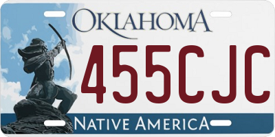OK license plate 455CJC