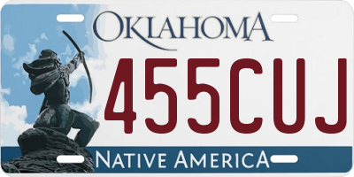 OK license plate 455CUJ