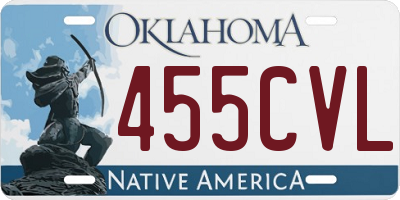 OK license plate 455CVL