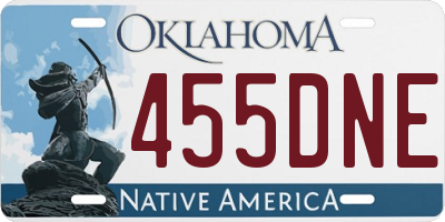 OK license plate 455DNE