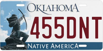 OK license plate 455DNT