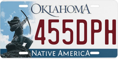 OK license plate 455DPH