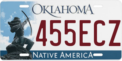 OK license plate 455ECZ