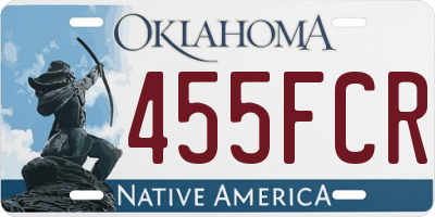 OK license plate 455FCR
