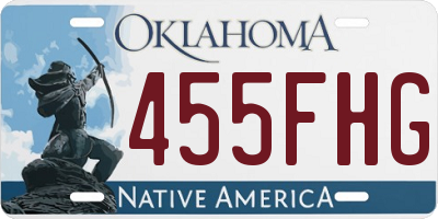 OK license plate 455FHG