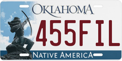 OK license plate 455FIL