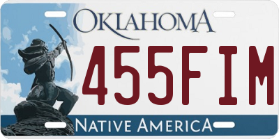 OK license plate 455FIM
