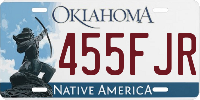 OK license plate 455FJR