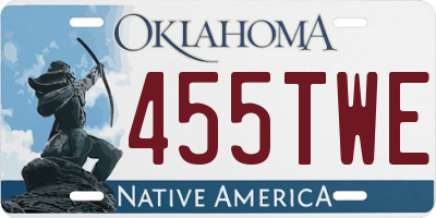 OK license plate 455TWE