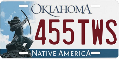 OK license plate 455TWS