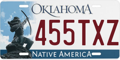 OK license plate 455TXZ
