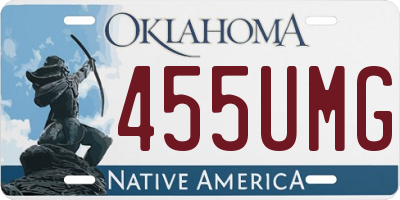 OK license plate 455UMG