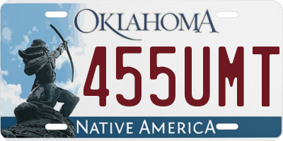 OK license plate 455UMT