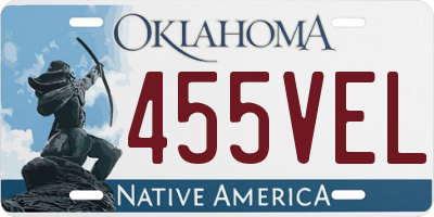 OK license plate 455VEL