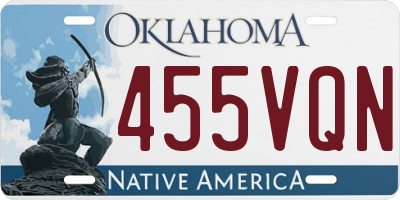 OK license plate 455VQN
