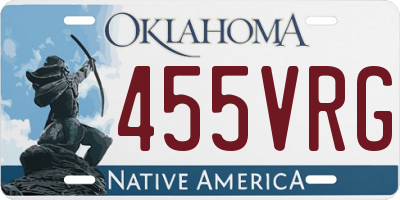 OK license plate 455VRG