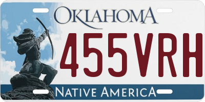 OK license plate 455VRH