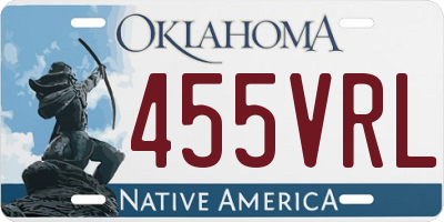OK license plate 455VRL