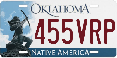 OK license plate 455VRP