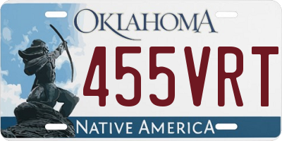 OK license plate 455VRT