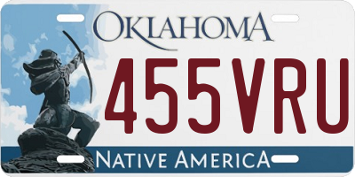 OK license plate 455VRU