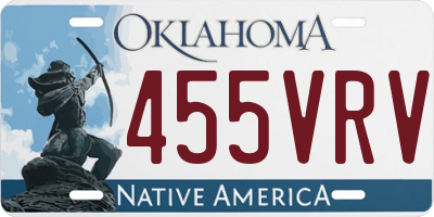 OK license plate 455VRV
