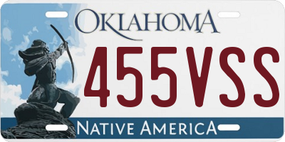 OK license plate 455VSS