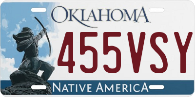 OK license plate 455VSY