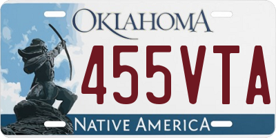 OK license plate 455VTA