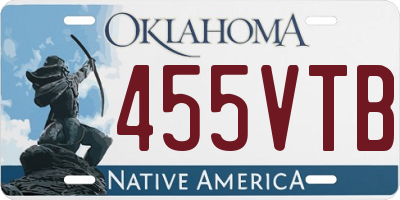 OK license plate 455VTB