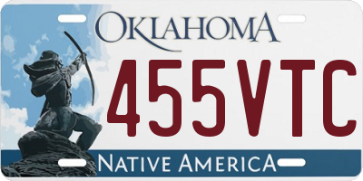 OK license plate 455VTC