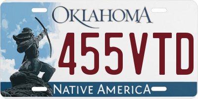 OK license plate 455VTD