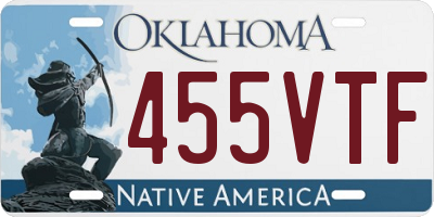 OK license plate 455VTF