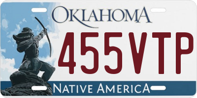 OK license plate 455VTP
