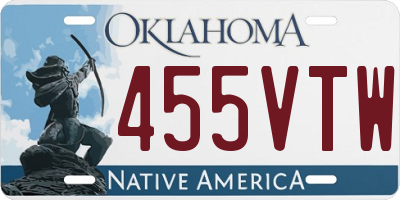 OK license plate 455VTW