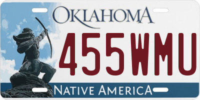 OK license plate 455WMU