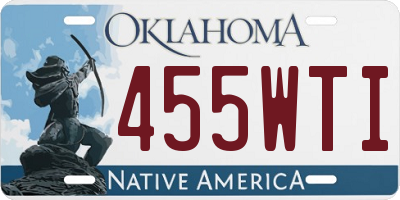 OK license plate 455WTI