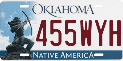 OK license plate 455WYH