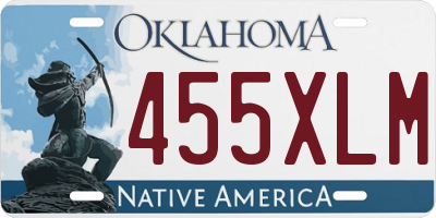 OK license plate 455XLM