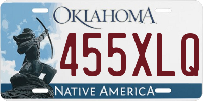 OK license plate 455XLQ